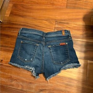 7 For All‎ Mankind Distressed Cutoff Denim Shorts – Size 24 (0808)